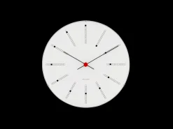 Arne Jacobsen Bankers Vægur Ø16 cm hvid/sort/rød | Køb her