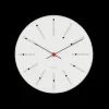 Arne Jacobsen Bankers Vægur Ø21 cm hvid/sort/rød | Køb her