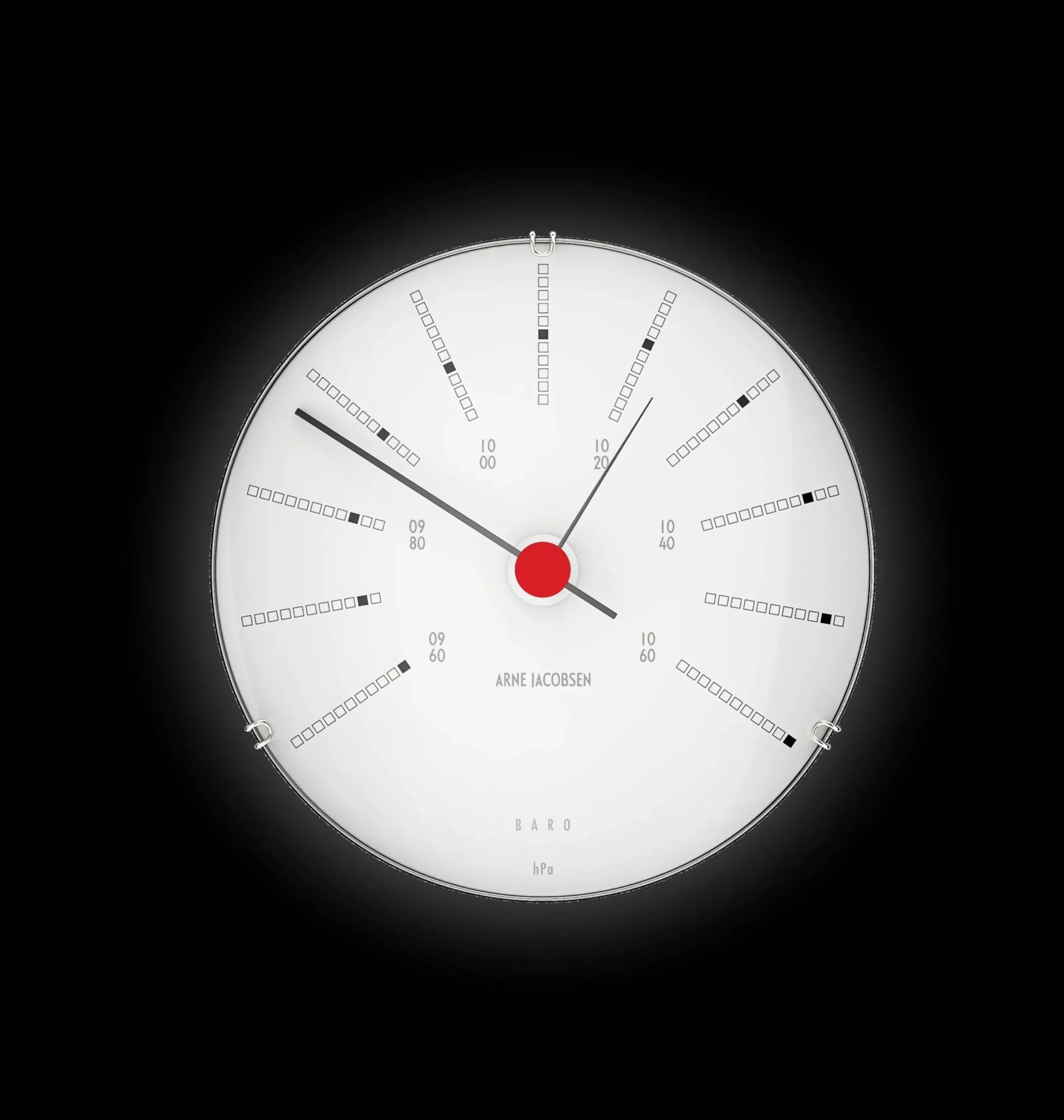 Arne Jacobsen Clocks Barometer Ø12 cm i hvid | Køb her