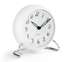 Arne Jacobsen Clocks Bordur Ø11 cm i hvid | Køb her