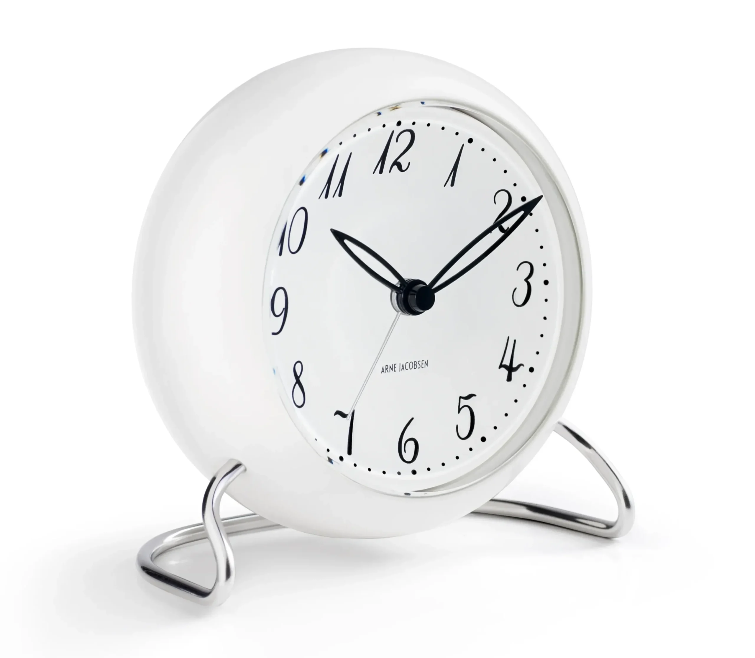 Arne Jacobsen Clocks Bordur Ø11 cm i hvid | Køb her