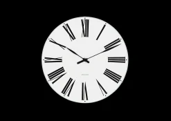 Arne Jacobsen Roman Vægur Ø48 cm hvid/sort | Køb her