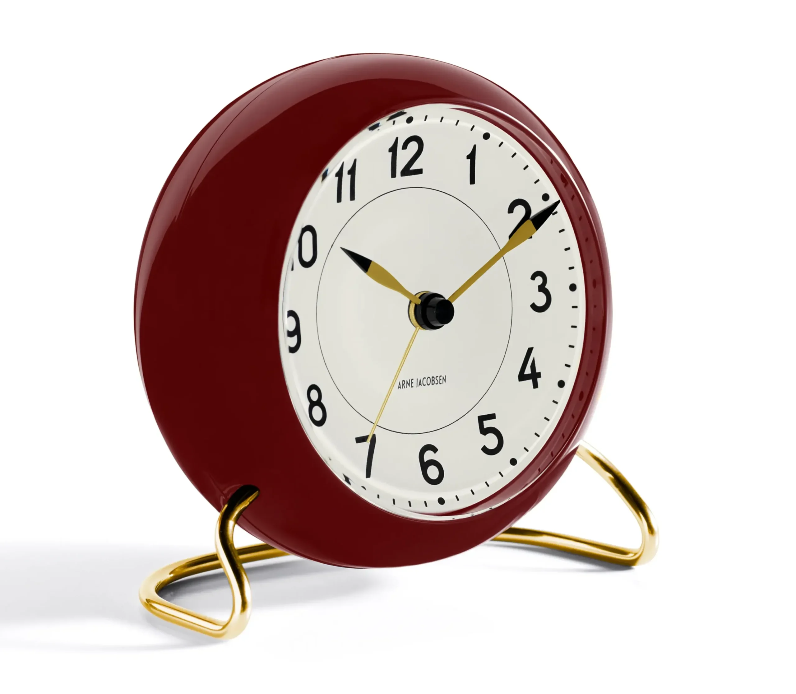 Arne Jacobsen Station Bordur Ø11 cm bordeaux/hvid | Køb her