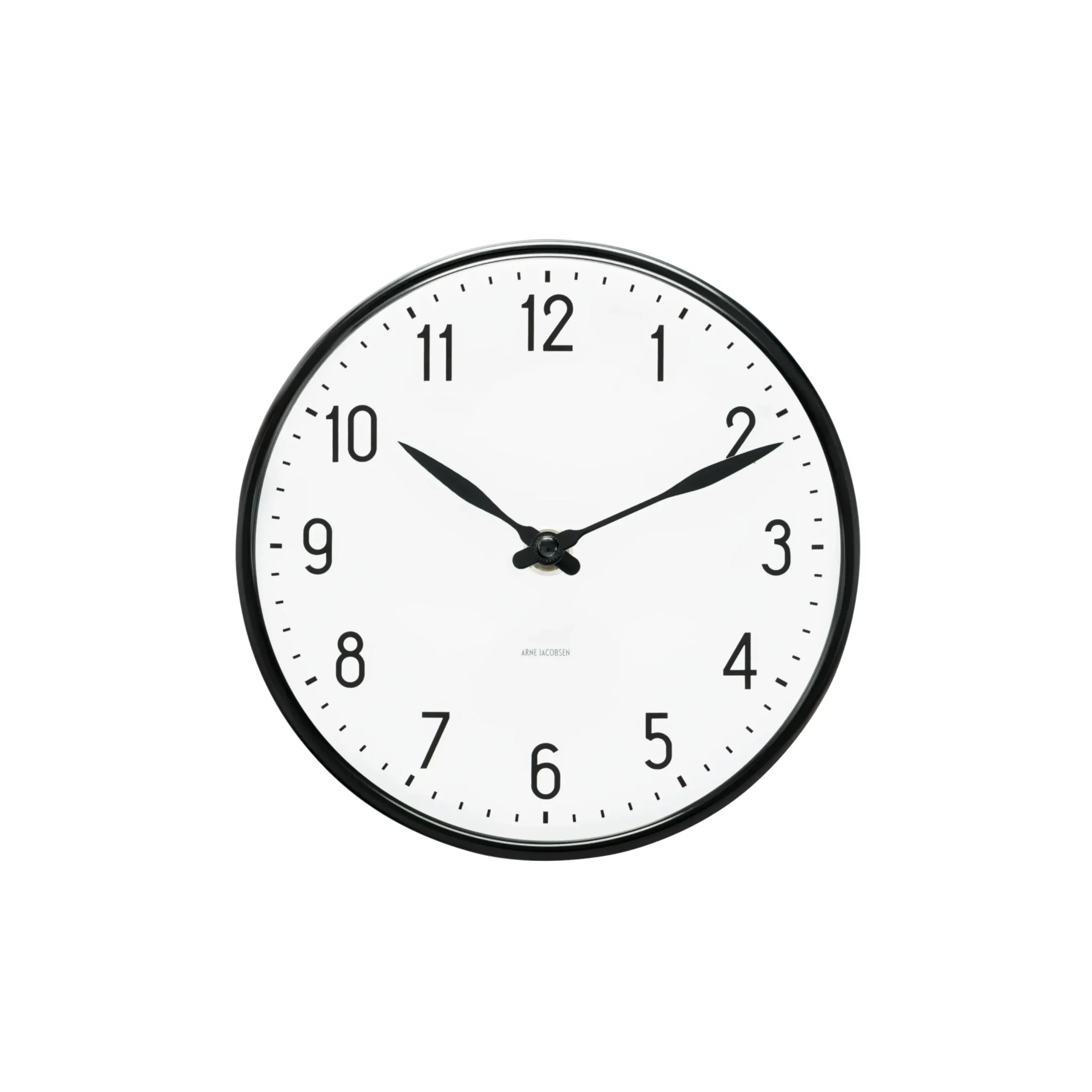 Arne Jacobsen Station Vægur Ø16 cm hvid/sort | Køb her