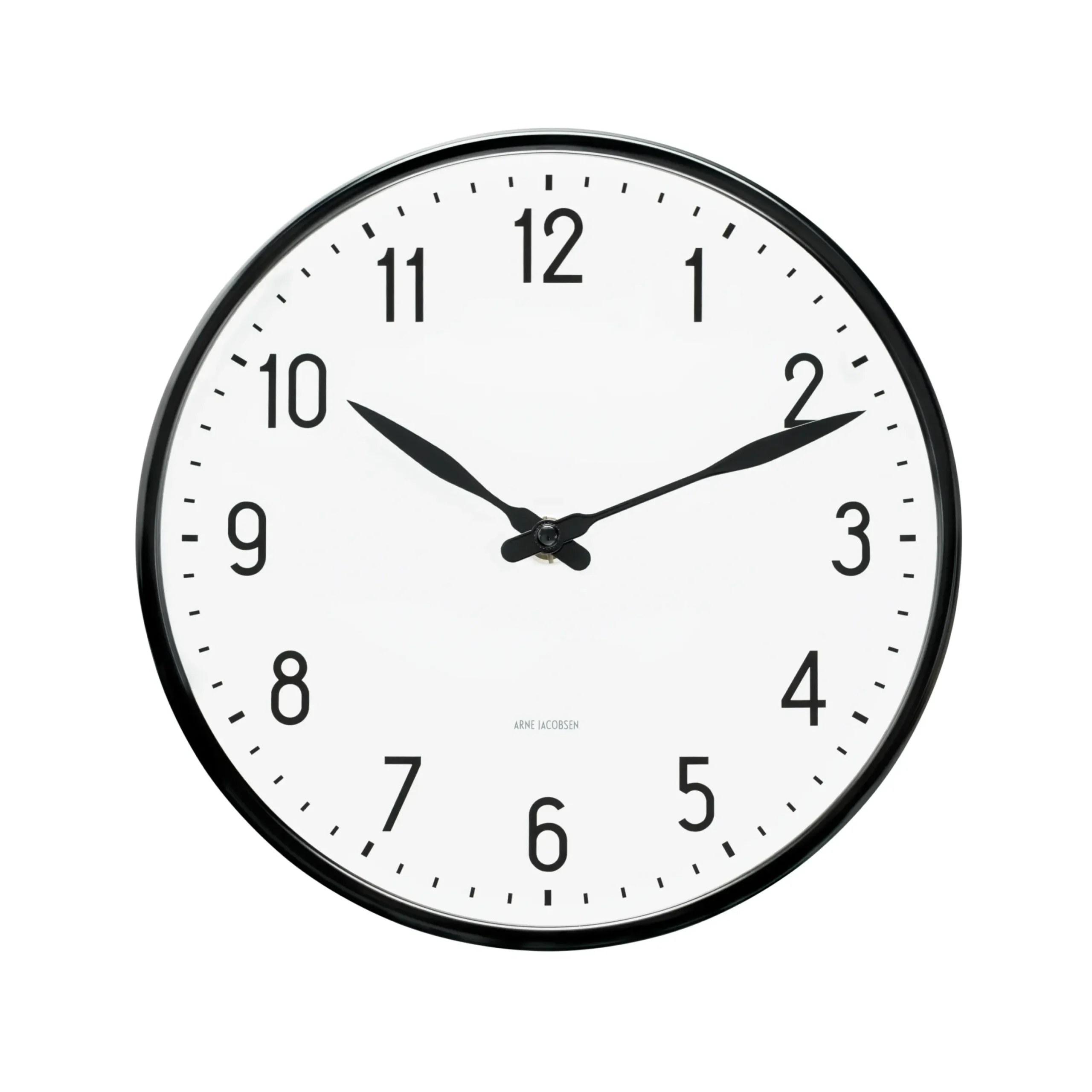 Arne Jacobsen Station Vægur Ø21 cm hvid/sort | Køb her