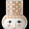 Bjørn Wiinblad Vase H35 cm i sand fra serien Olga | Køb her