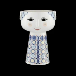 Bjørn Wiinblad Vase H18.5 cm i blå fra serien Eva | Køb her
