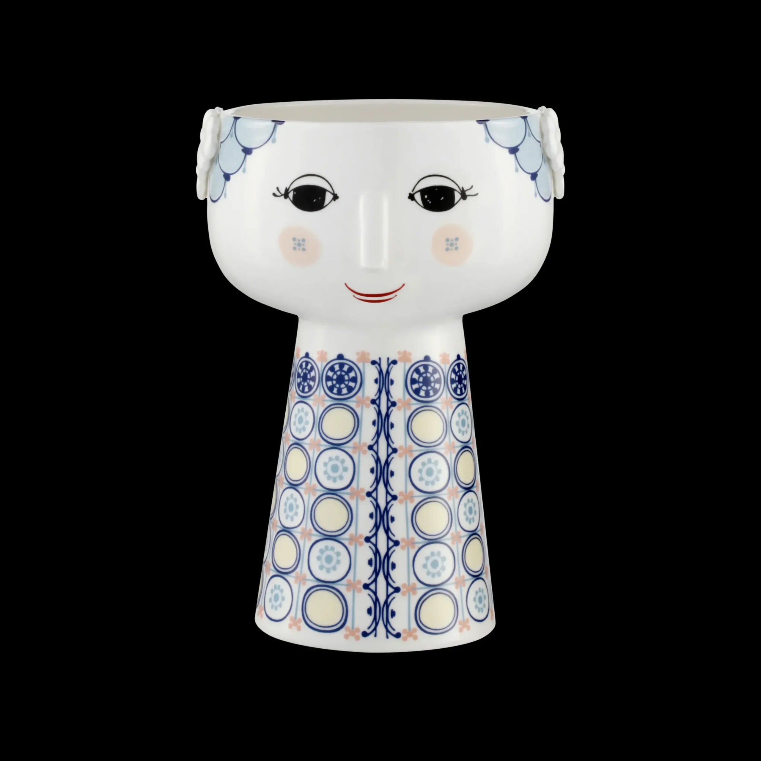 Bjørn Wiinblad Vase H18.5 cm i blå fra serien Eva | Køb her
