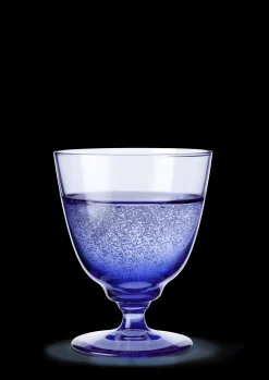 Holmegaard Flow Glas på fod 35 cl mørk blå | Køb nu