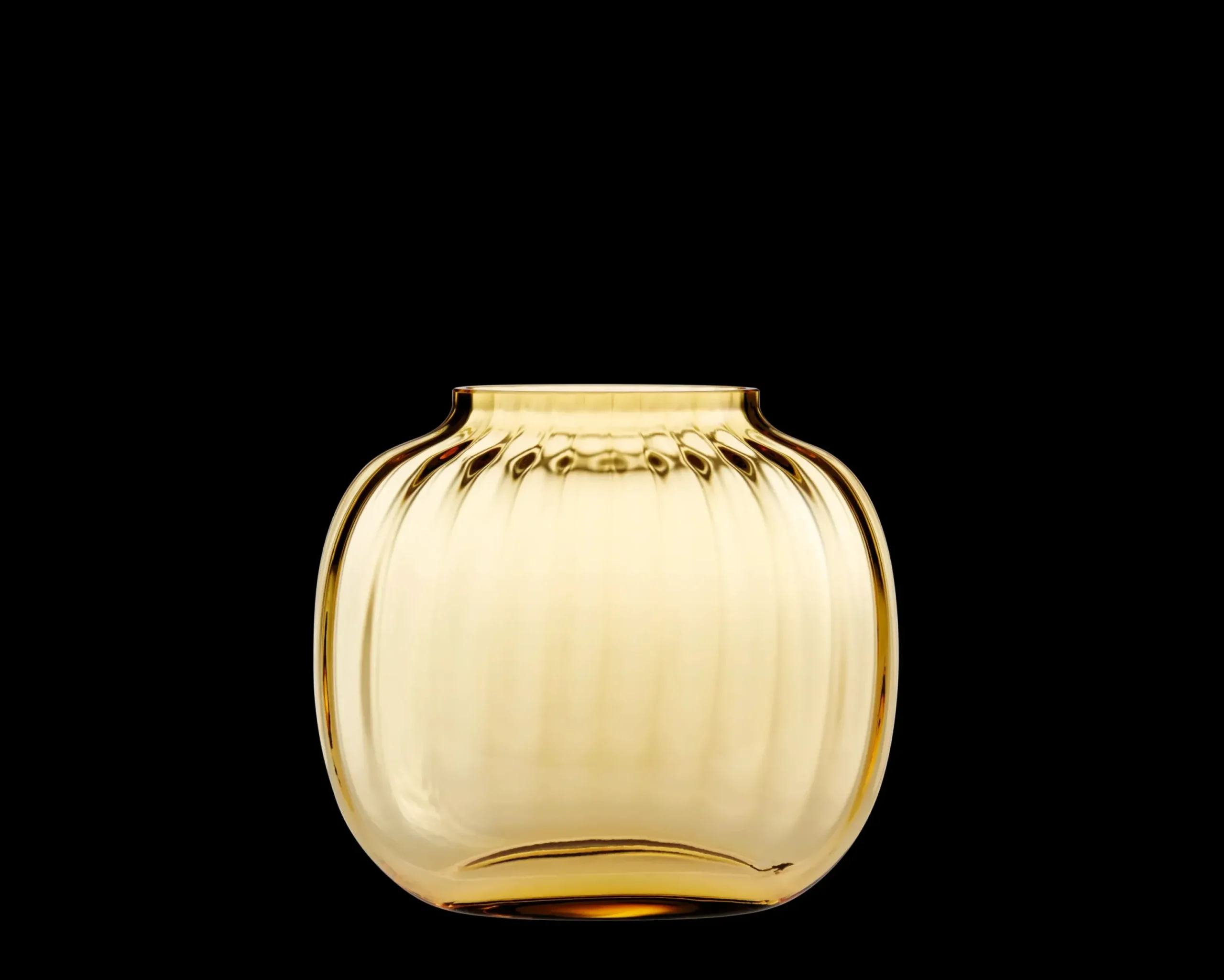 Holmegaard Primula Oval Vase H12.5 amber | Køb her