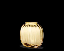Holmegaard Primula Oval Vase H12.5 amber | Køb her