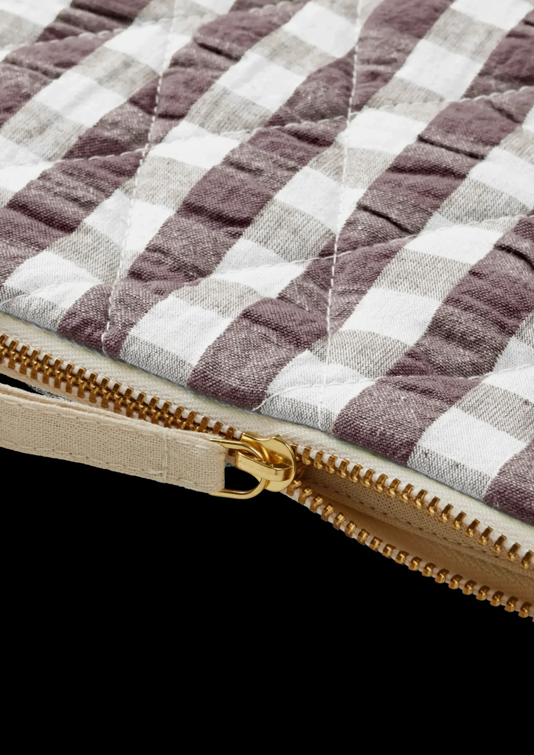 JUNA Bæk&Bølge Dalila Toiletbag 20x14 cm Chokolade/Hvid
