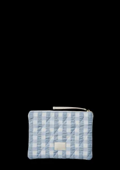 JUNA Bæk&Bølge Dalila Toiletbag 20x14 cm Lys blå/Hvid