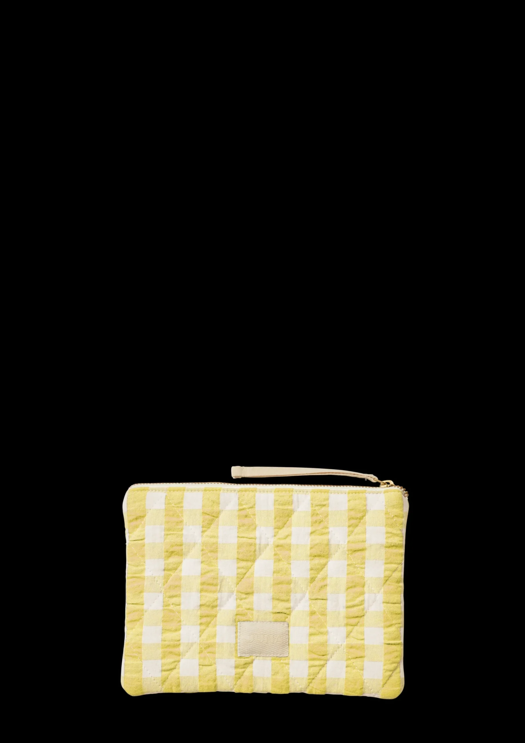 JUNA Bæk&Bølge Dalila Toiletbag 20x14 cm gul/hvid | Køb her