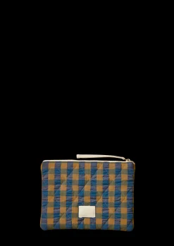 JUNA Bæk&Bølge Dalila Toiletbag 20x14 cm blå/okker | Køb her