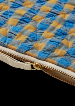 JUNA Bæk&Bølge Dalila Toiletbag 20x14 cm blå/okker | Køb her