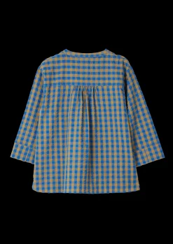 JUNA Bæk&Bølge Irene shirt S/M blå/okker - Køb her