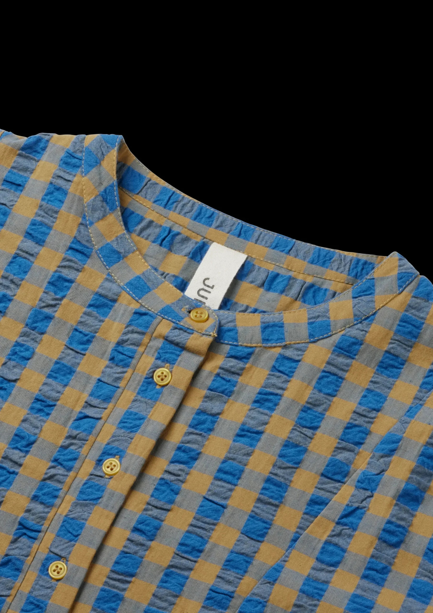 JUNA Bæk&Bølge Irene shirt S/M blå/okker - Køb her