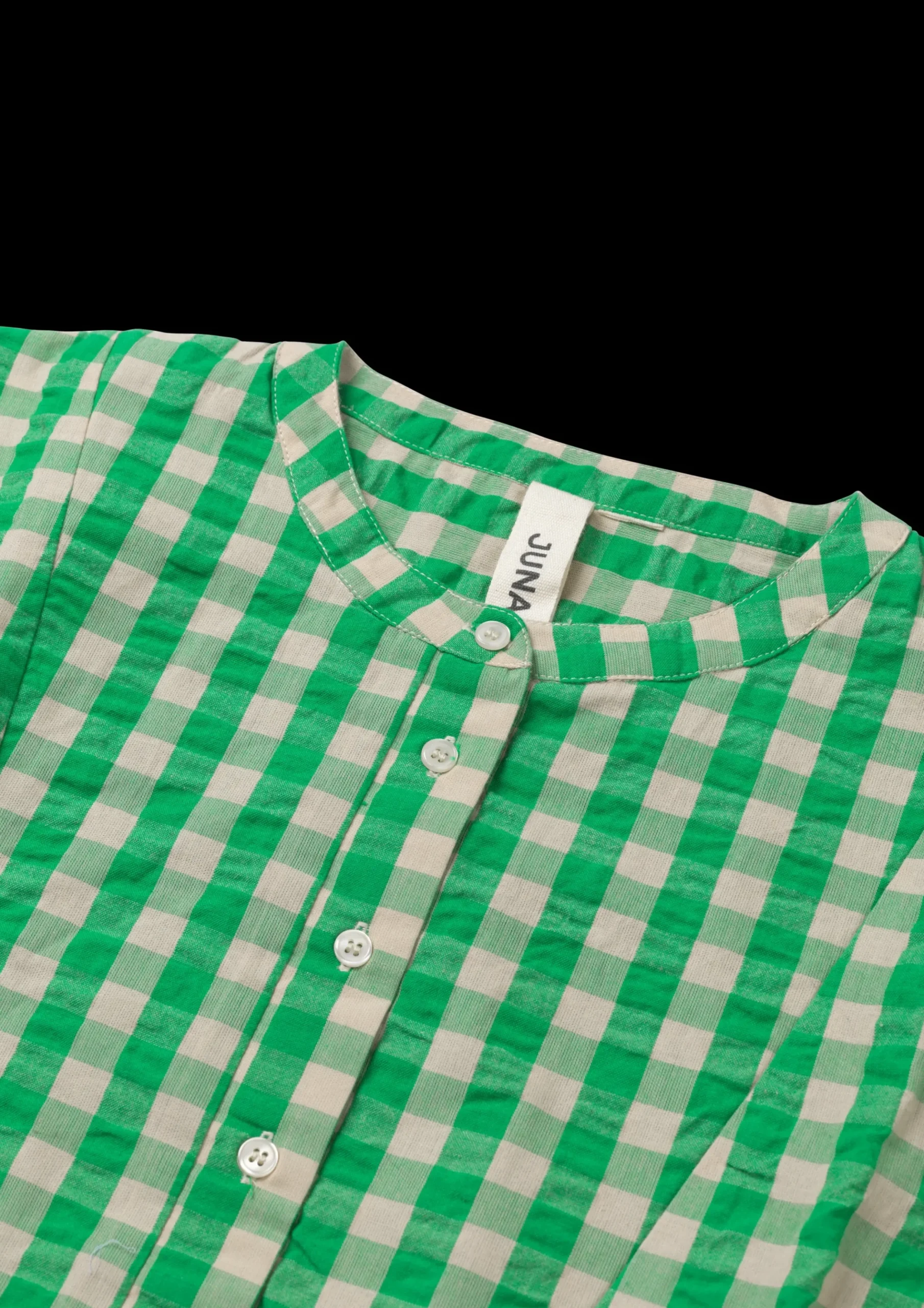 Juna Bæk&Bølge Irene shirt S/M grøn/sand | Køb her