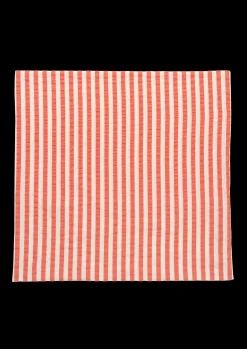 JUNA Bæk&Bølge Lines Pudebetræk 63x60 cm chili/birk DK