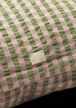 JUNA Bæk&Bølge Pudebetræk 63x60 cm grøn/soft pink DK