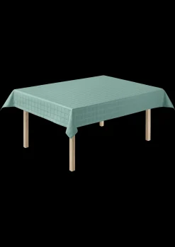 JUNA Damaskdug 150x370 cm i blå fra serien Brick | Køb her