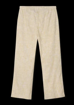 JUNA Monochrome Lines Barbara pants XS okker/hvid | Køb her