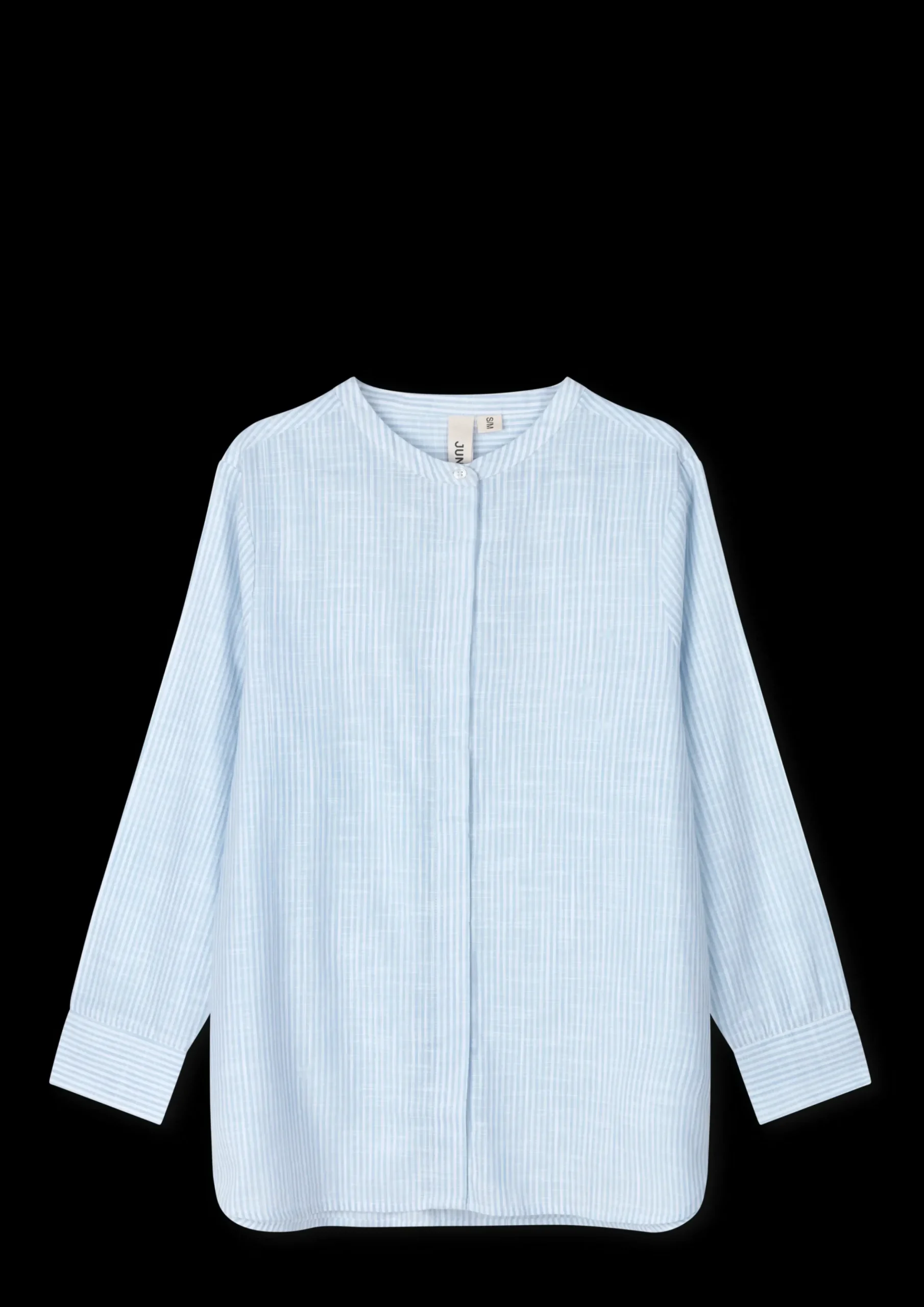 JUNA Monochrome Lines Ida shirt XS lys blå/hvid | Køb her