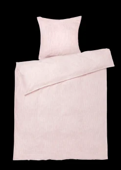 JUNA Monochrome Lines Sengetøj 150x210cm rosa/hvid | Køb nu