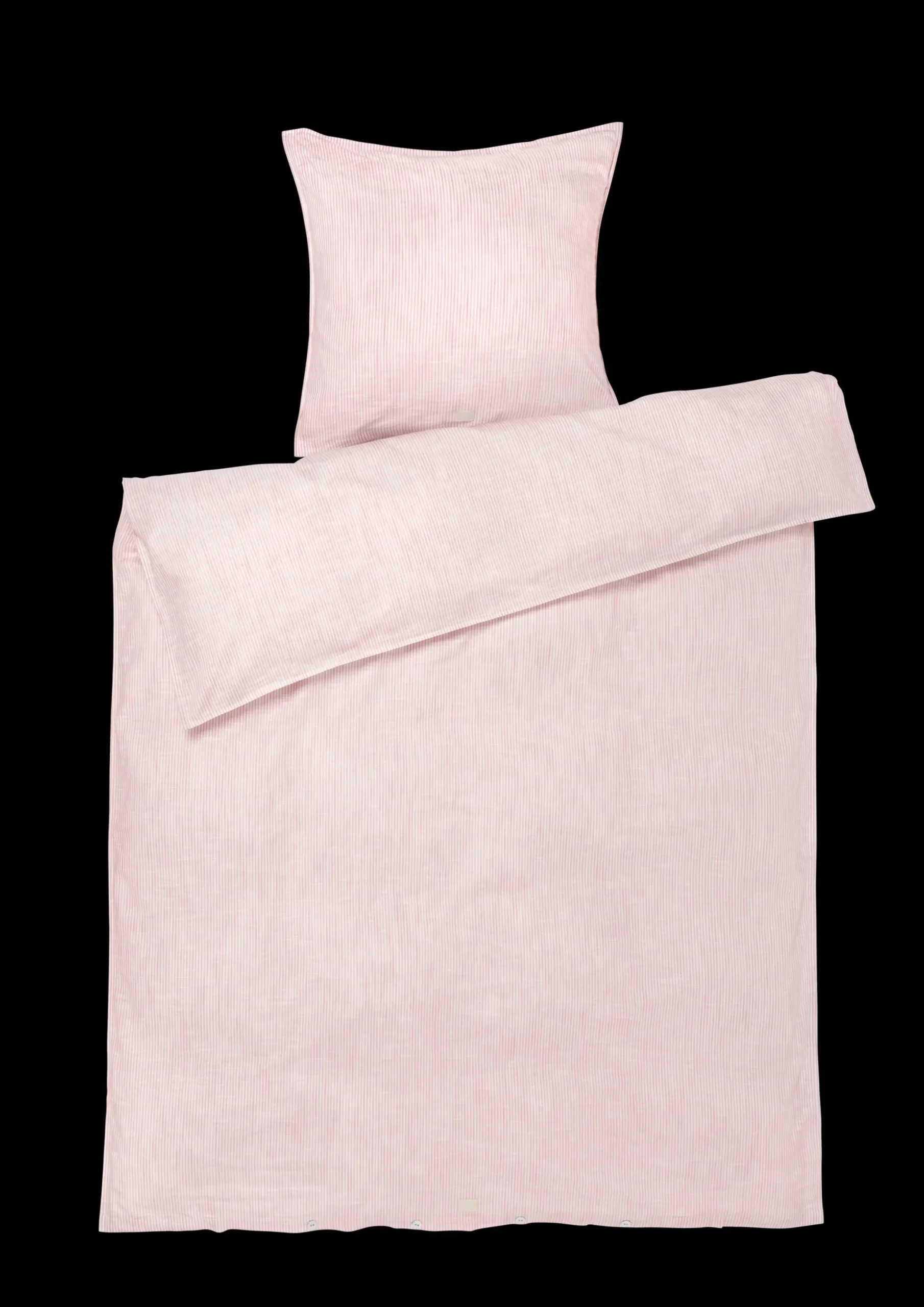 JUNA Monochrome Lines Sengetøj 150x210cm rosa/hvid | Køb nu
