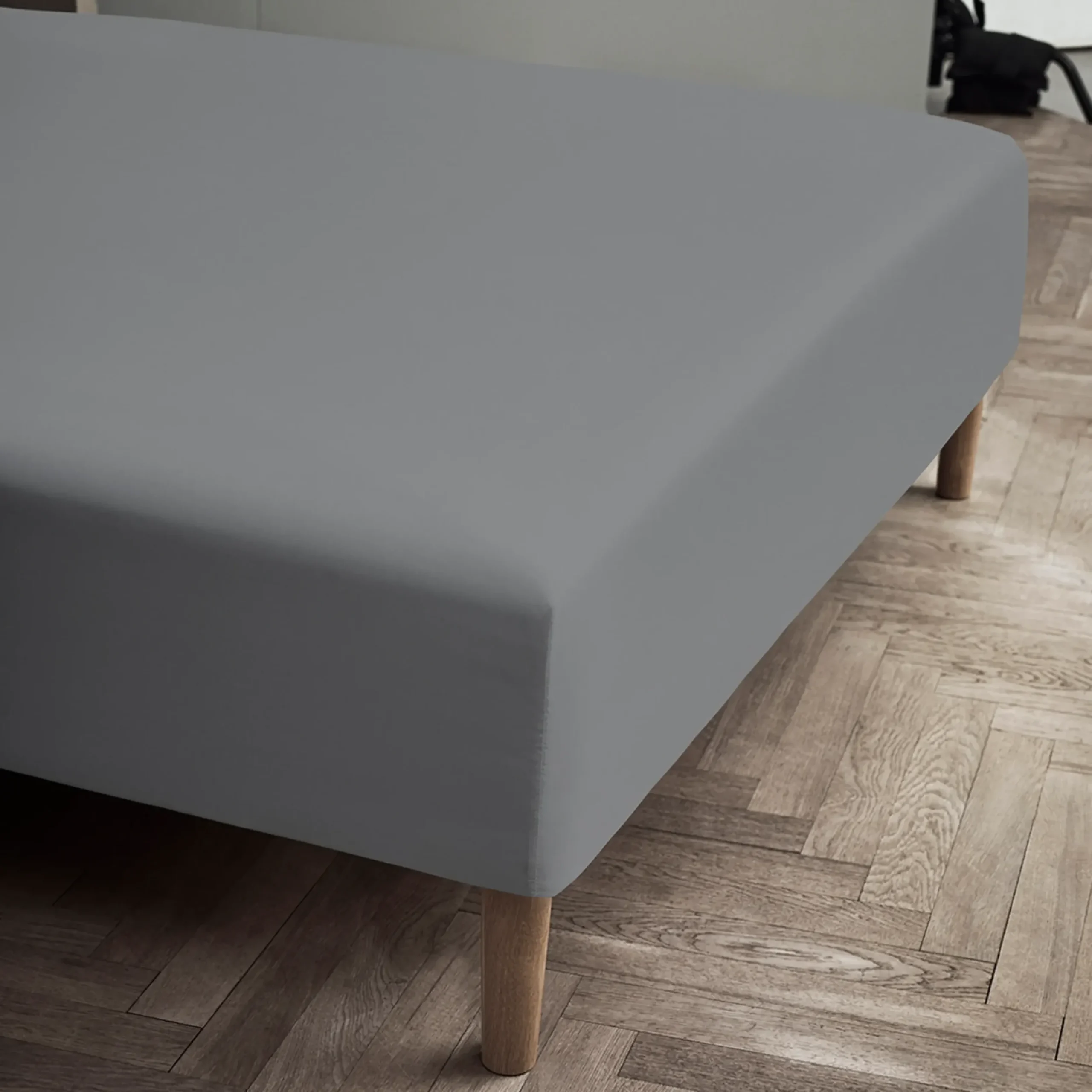 JUNA Percale Boxlagen 180x30x210 cm grå - Køb her