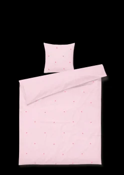 JUNA Sengetøj 140x220 cm i rosa fra serien Daisy | Køb her