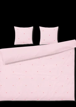 JUNA Sengetøj 220x220 cm i rosa fra serien Daisy | Køb her