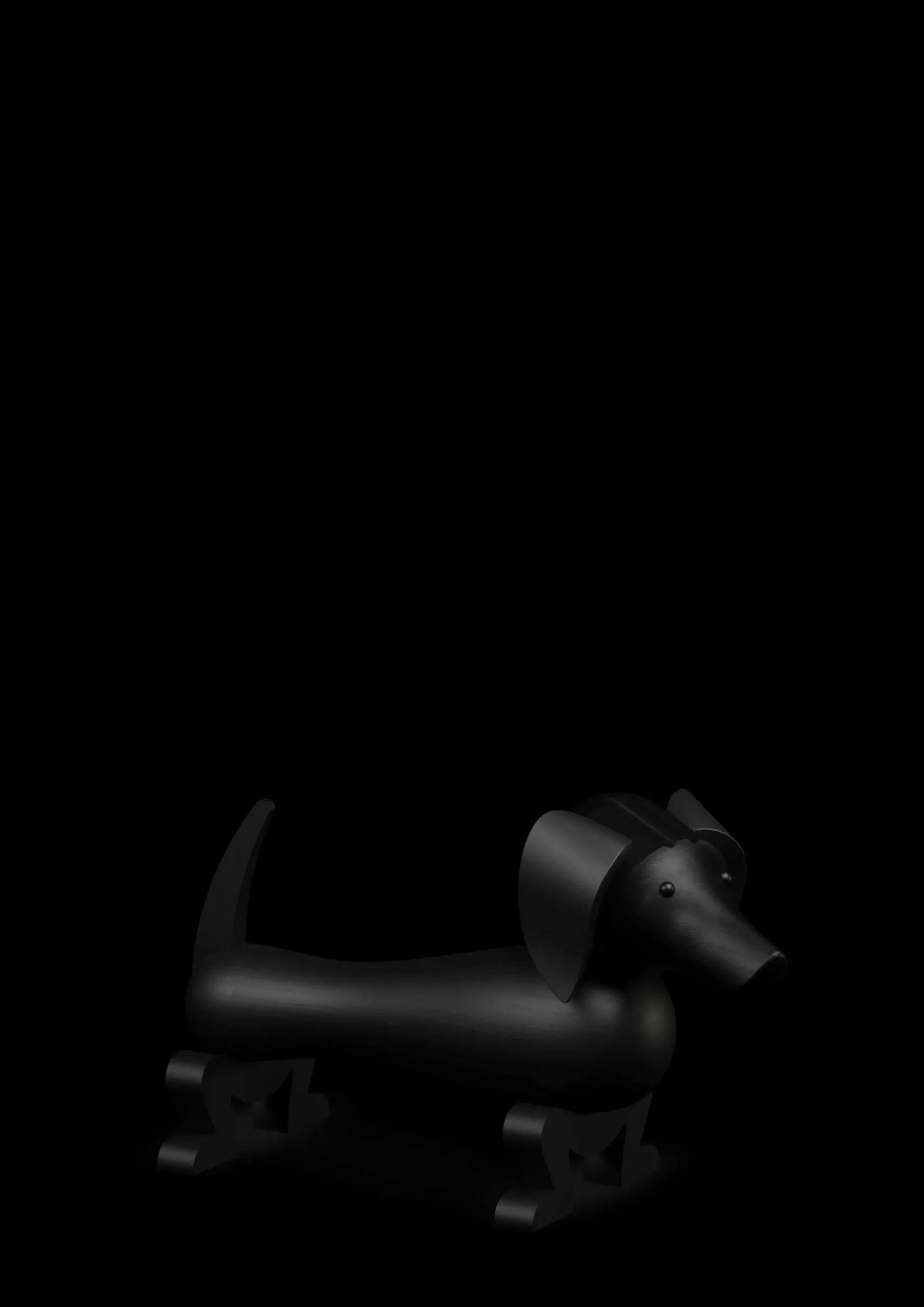Kay Bojesen Gravhund mellem mørk bejdset eg | Køb nu