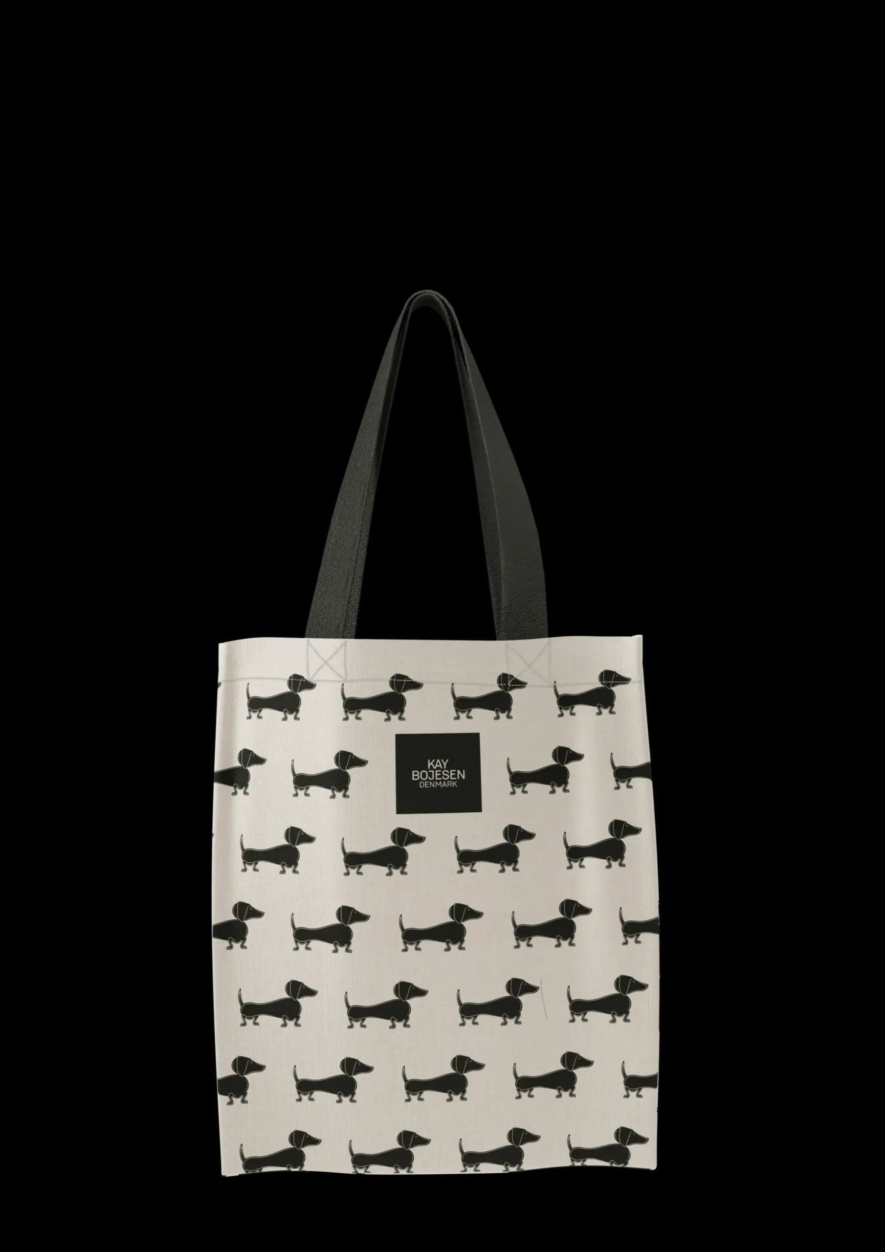 Kay Bojesen Gravhund Mulepose 40x45 cm i sort | Køb her