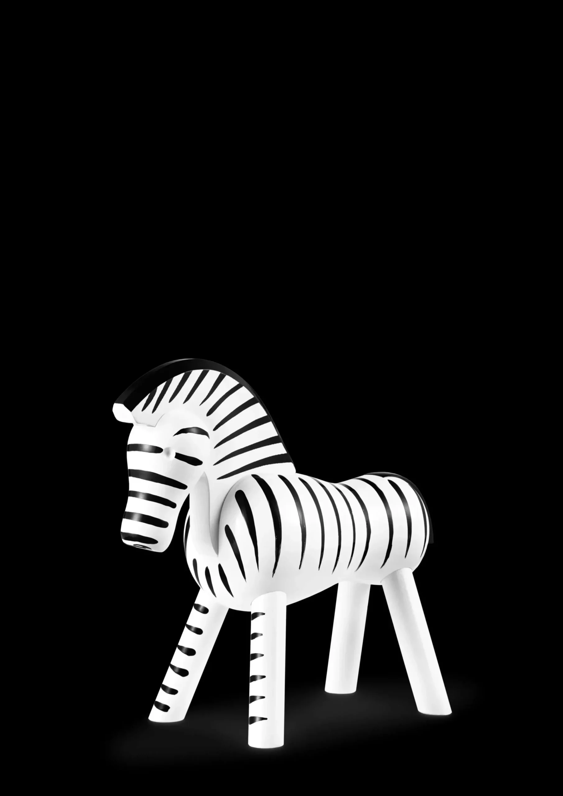 Kay Bojesen Zebra H14 cm i sort fra serien Other animals