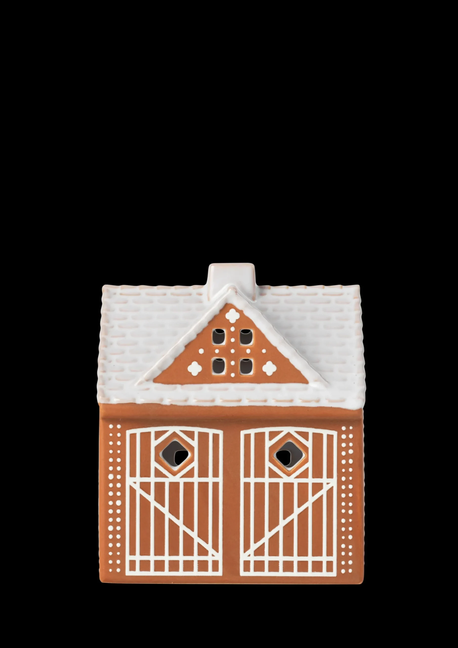 Kähler Gingerbread Lyshus Julestald H11.5 brun | Køb nu