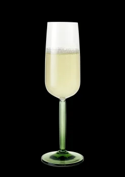 Kähler Hammershøi Champagneglas 24 cl grøn 2 stk. | Køb her