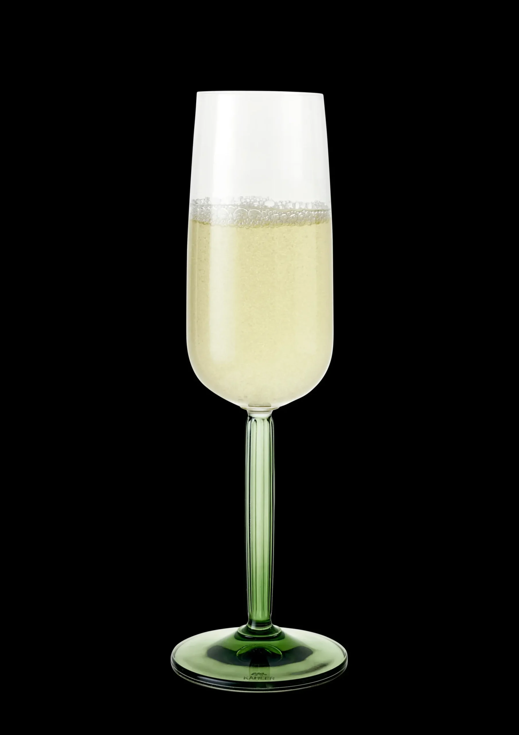 Kähler Hammershøi Champagneglas 24 cl grøn 2 stk. | Køb her