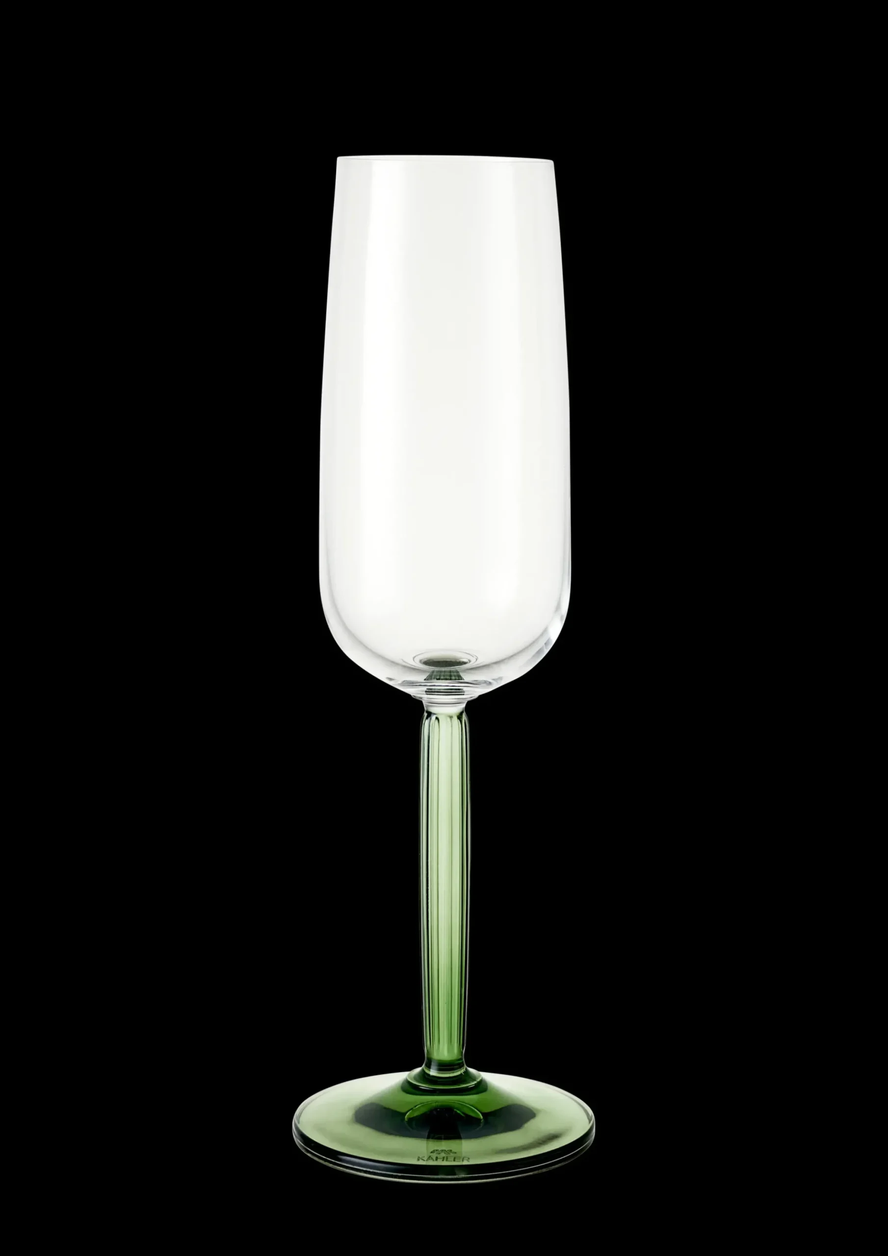 Kähler Hammershøi Champagneglas 24 cl grøn 2 stk. | Køb her