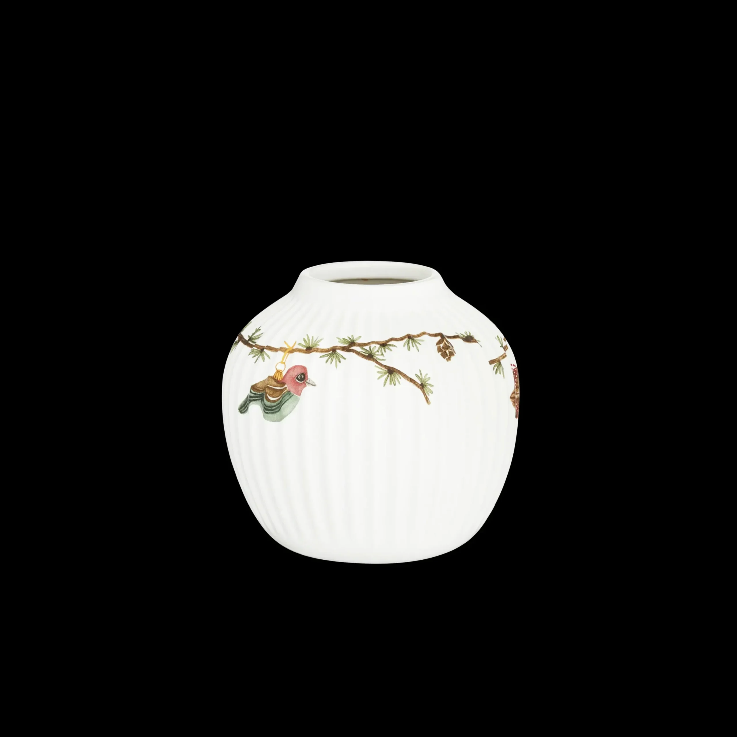 Kähler Hammershøi Christmas Vase H13 hvid m. deko | Køb her