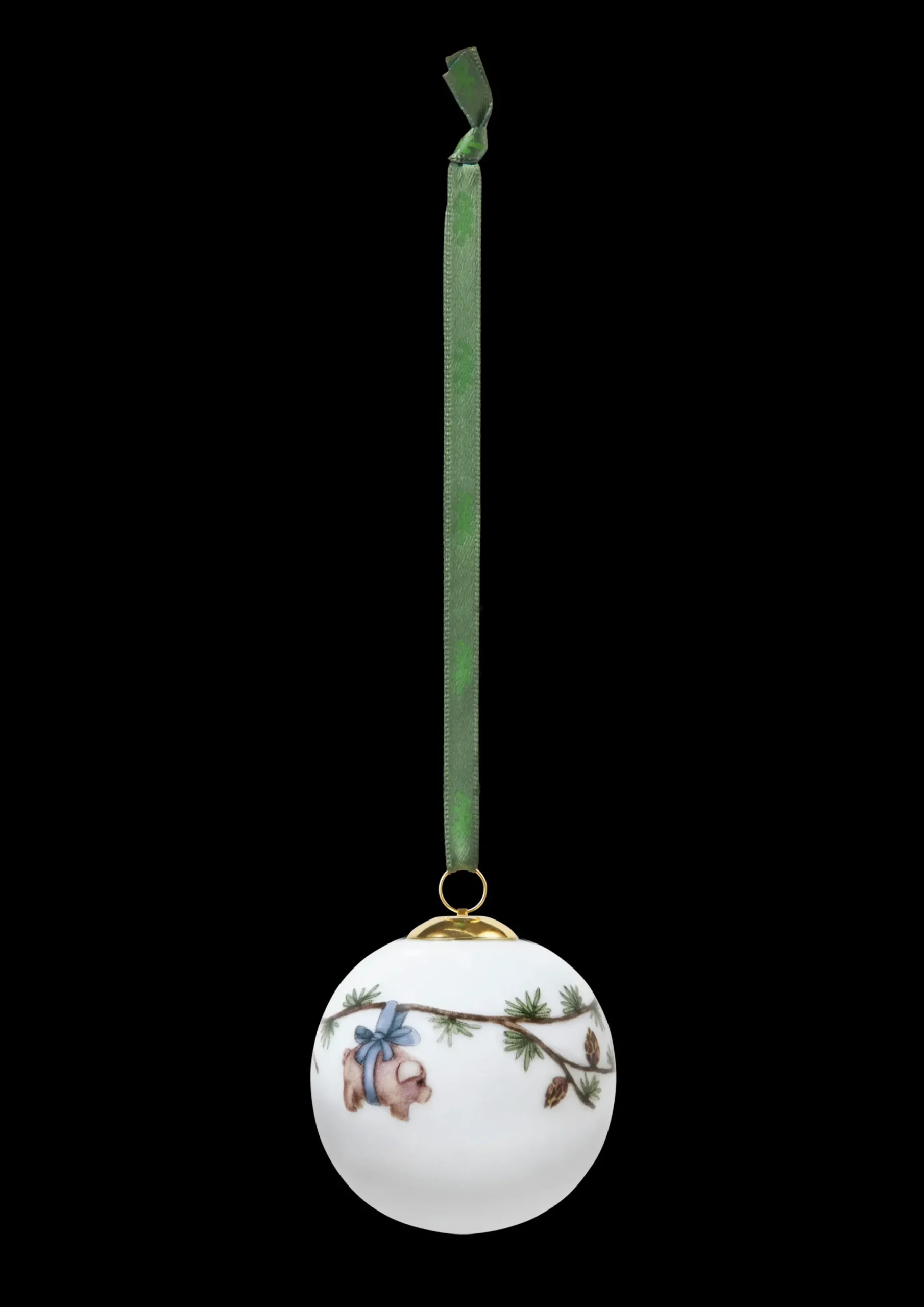 Kähler Hammershøi Christmas Kugle 2023 Ø6 cm hvid m. deko