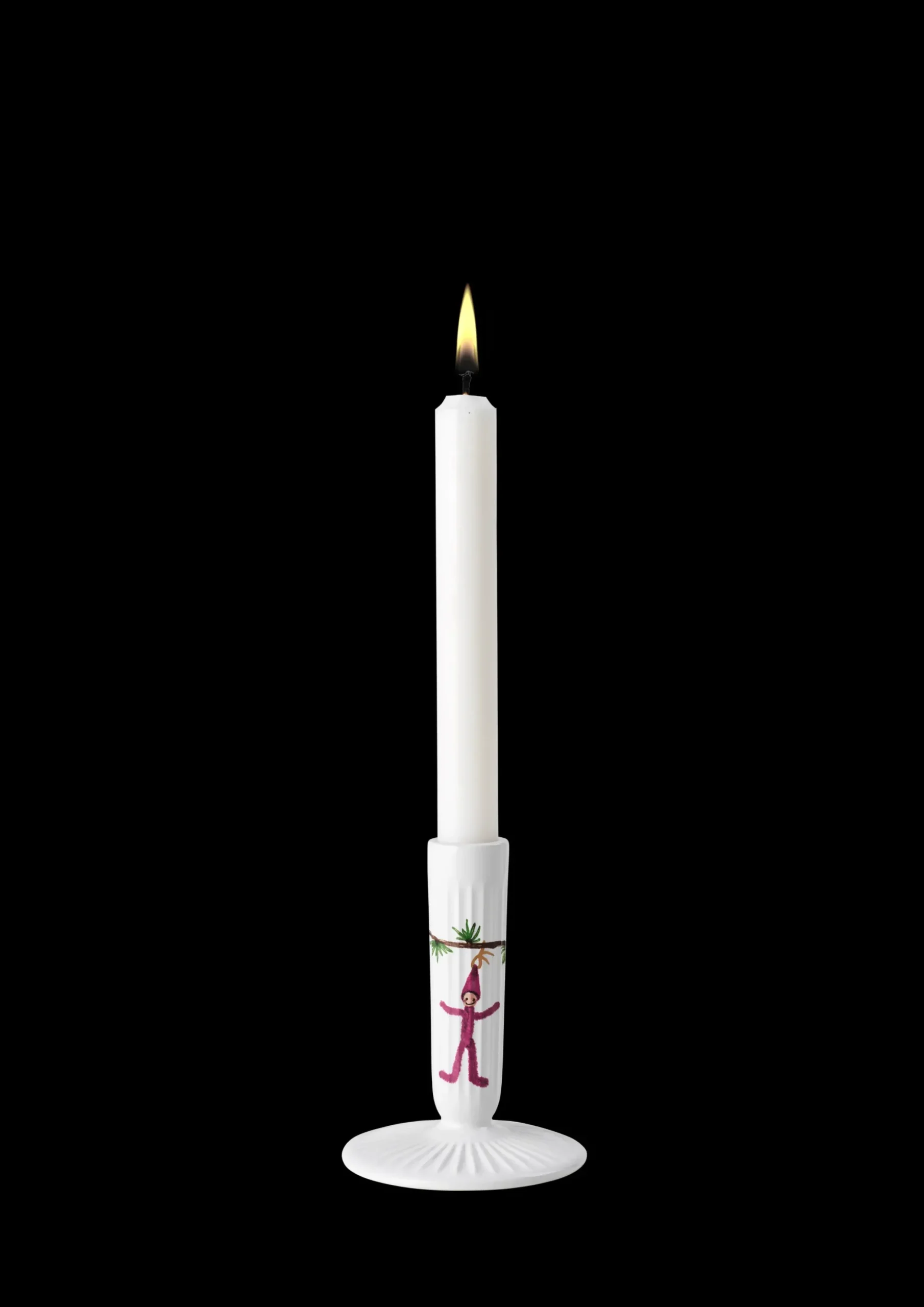 Kähler Hammershøi Christmas Lysestage H12 hvid m. deko