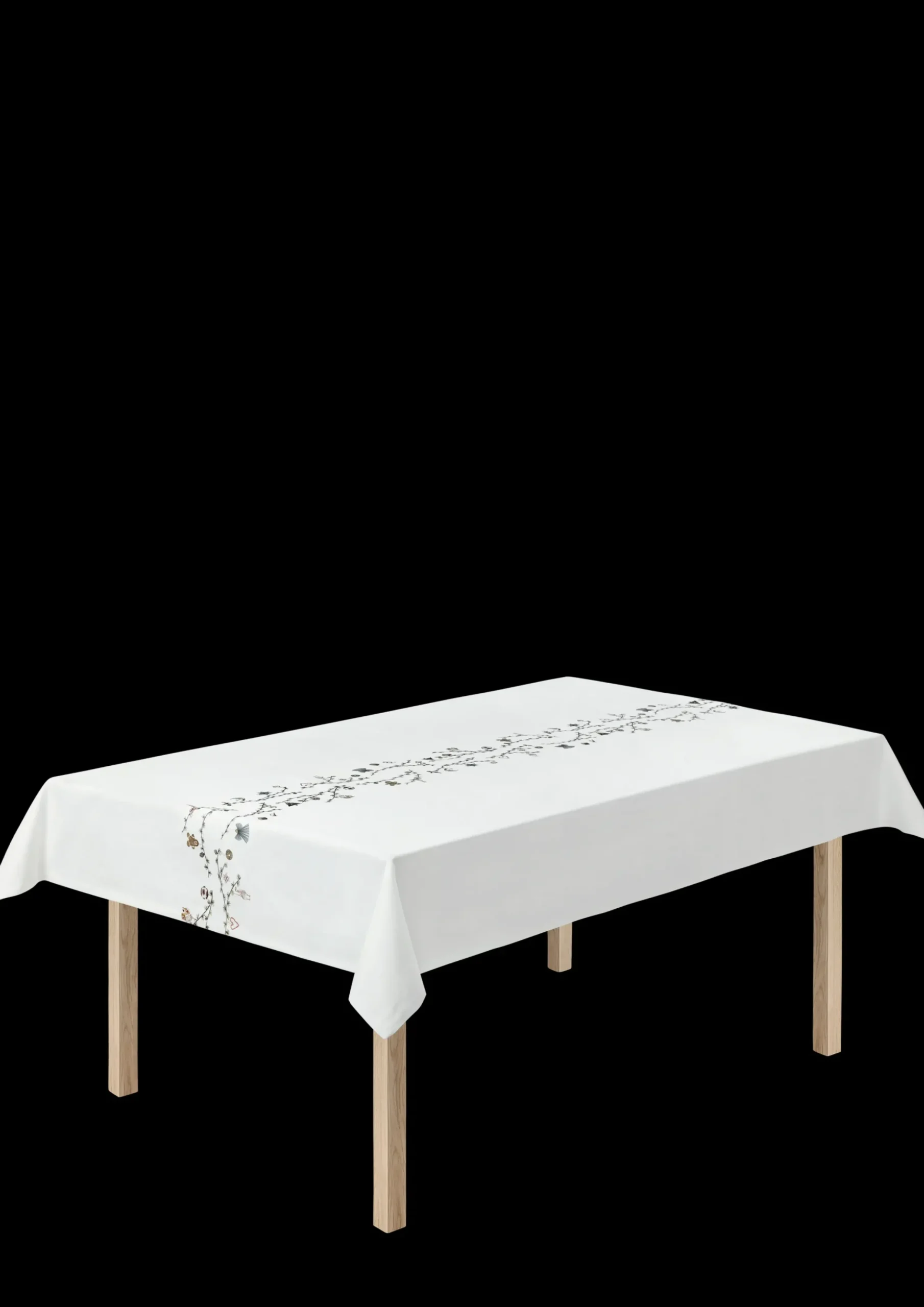 Kähler Hammershøi Christmas Dug 150x220 cm hvid m. deko