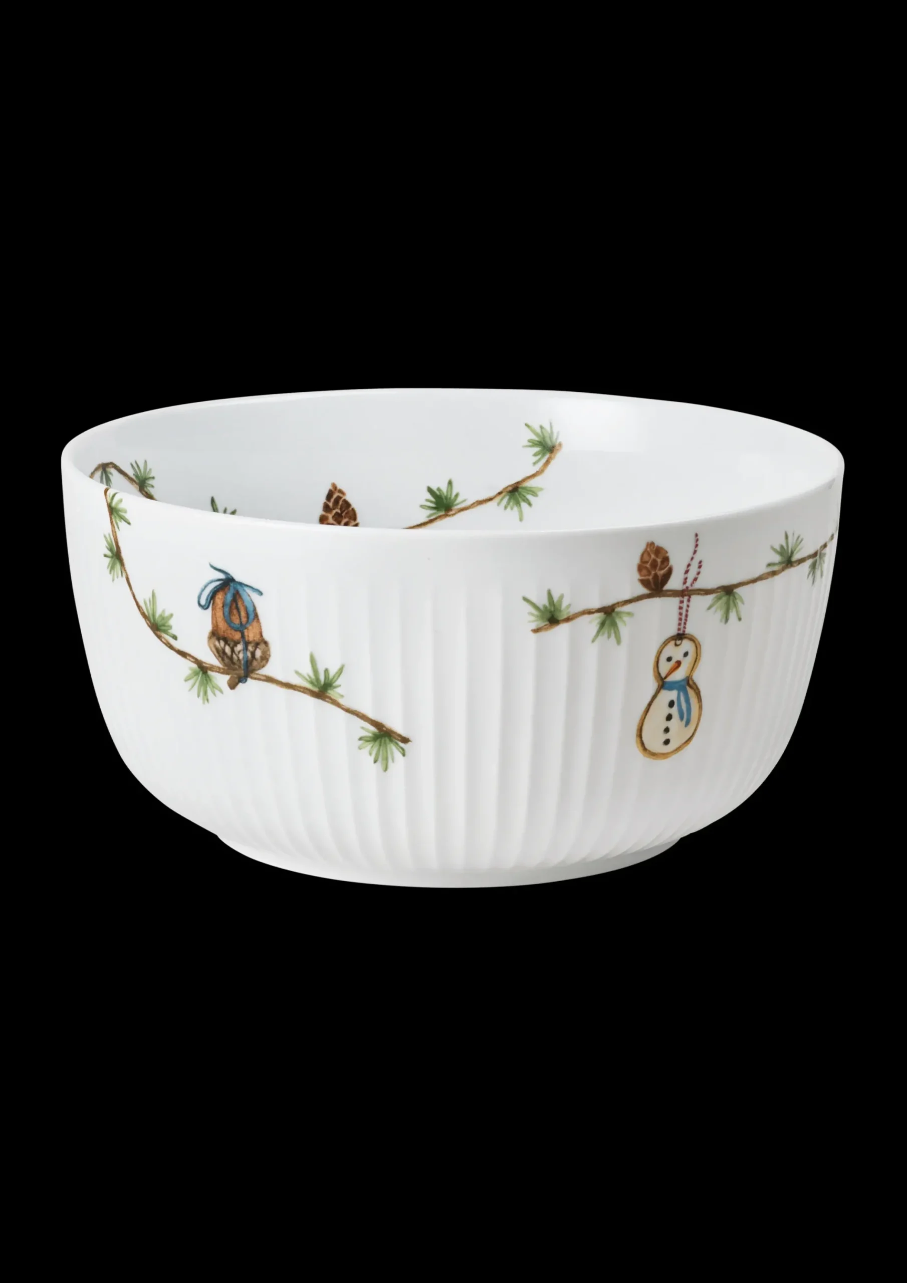 Kähler Hammershøi Christmas Skål Ø21 cm hvid m. deko