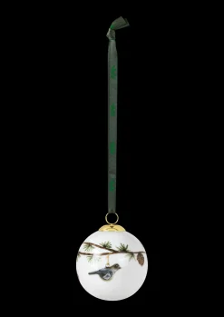 Kähler Hammershøi Christmas Kugle 2019 Ø6 cm hvid m. deko