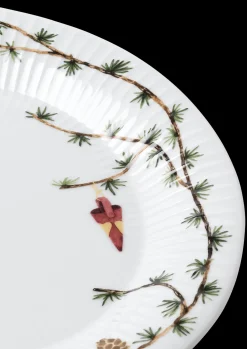 Kähler Hammershøi Christmas Ovalt bordfad hvid m. deko