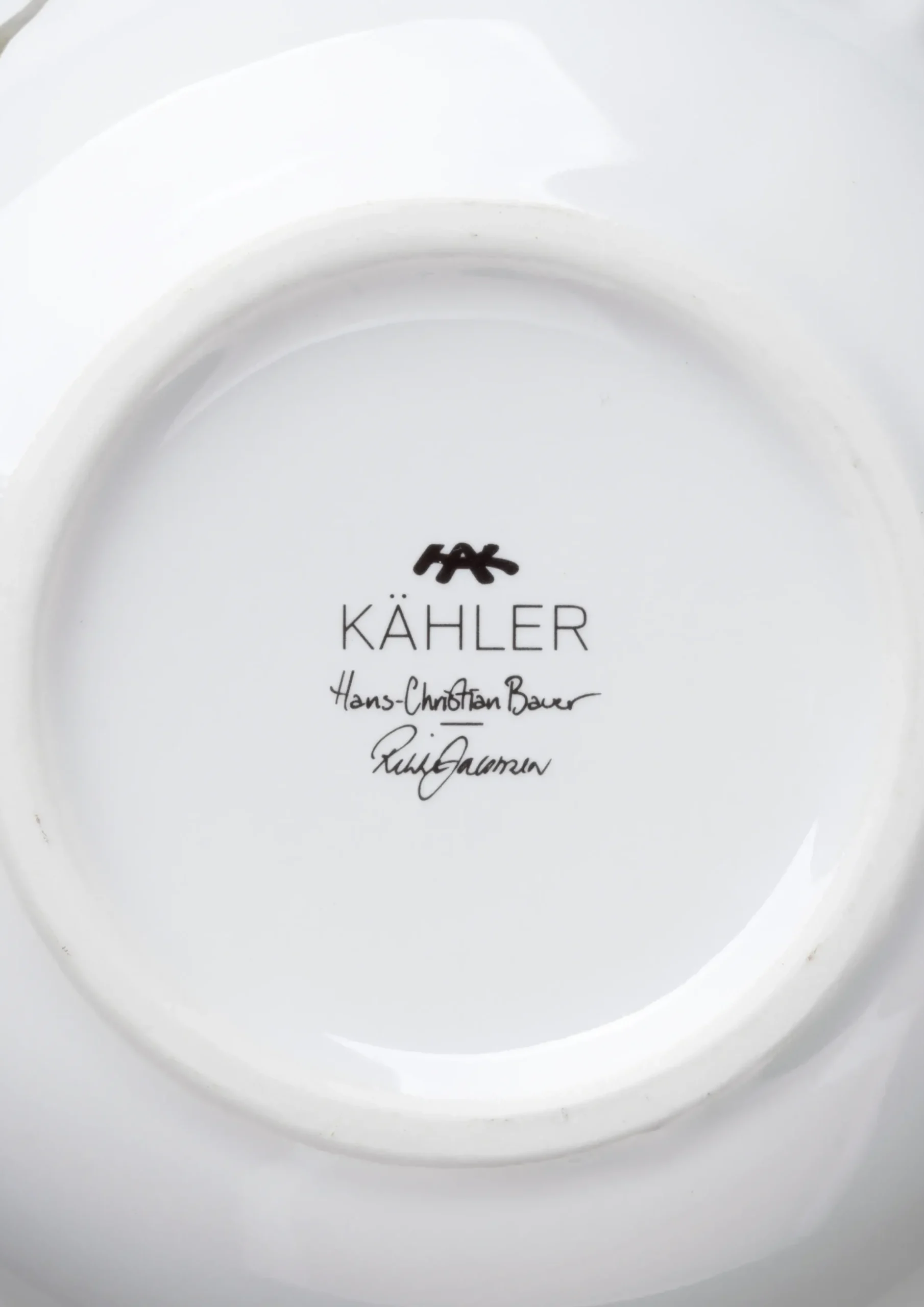 Kähler Hammershøi Poppy Vase H21 hvid m. deko | Køb her