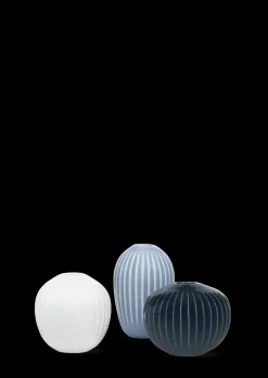 Kähler Hammershøi Vase miniature lys blå 3 stk. | Køb her