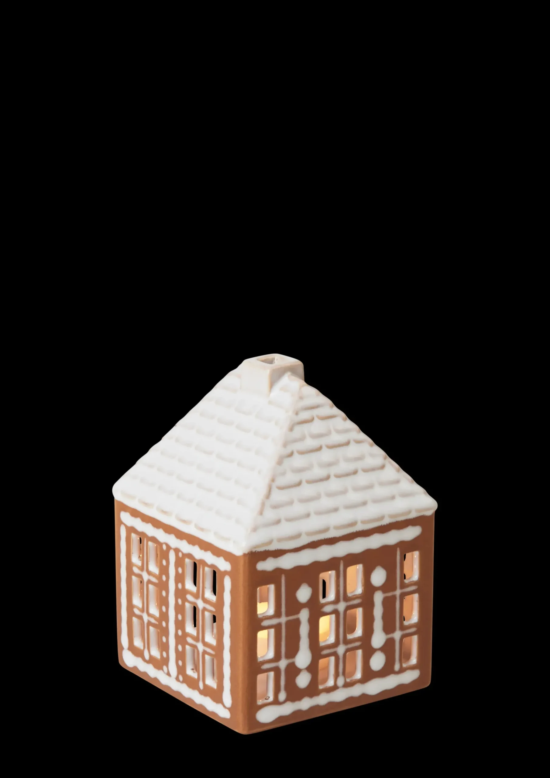 Kähler Lyshus lille i brun fra serien Gingerbread | Køb her